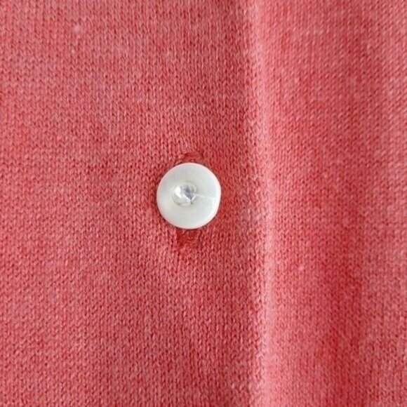 BANANA REPUBLIC NEW Silk Blend Cardigan Button Down Fine Knit Classic Pink Sz XL - Picture 6 of 9